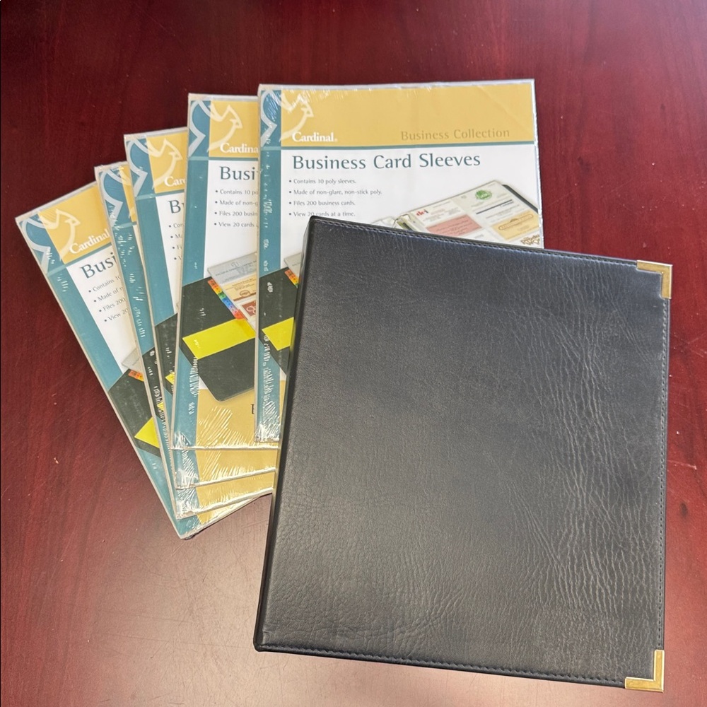 Cardinal Business Card Sleeves and Binder